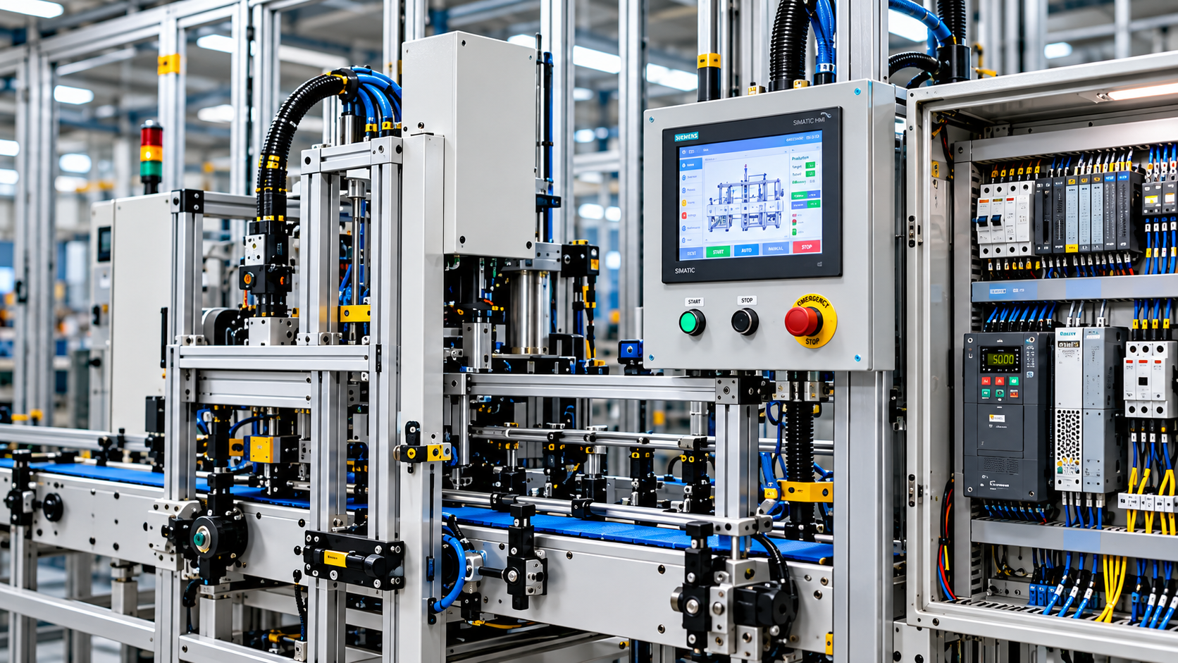 Complete Machine Upgrade & Automation Package: PLC, HMI, Sensors, VFD & Electrical Control